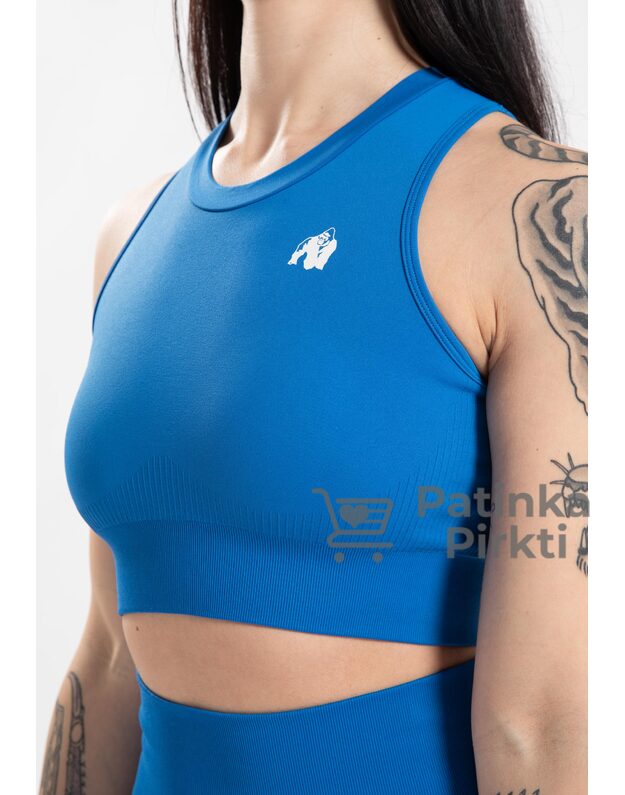 Gorilla Wear Olivia Seamless Crop Top - Blue