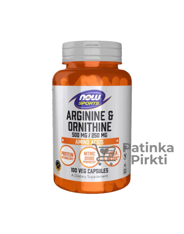 Now Arginine &amp  Ornithine 100 veg kaps