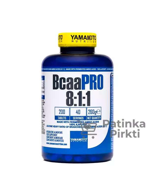 Yamamoto Nutrition Bcaa PRO 8:1:1 Ajinomoto® Ajipure® 200 tabl.