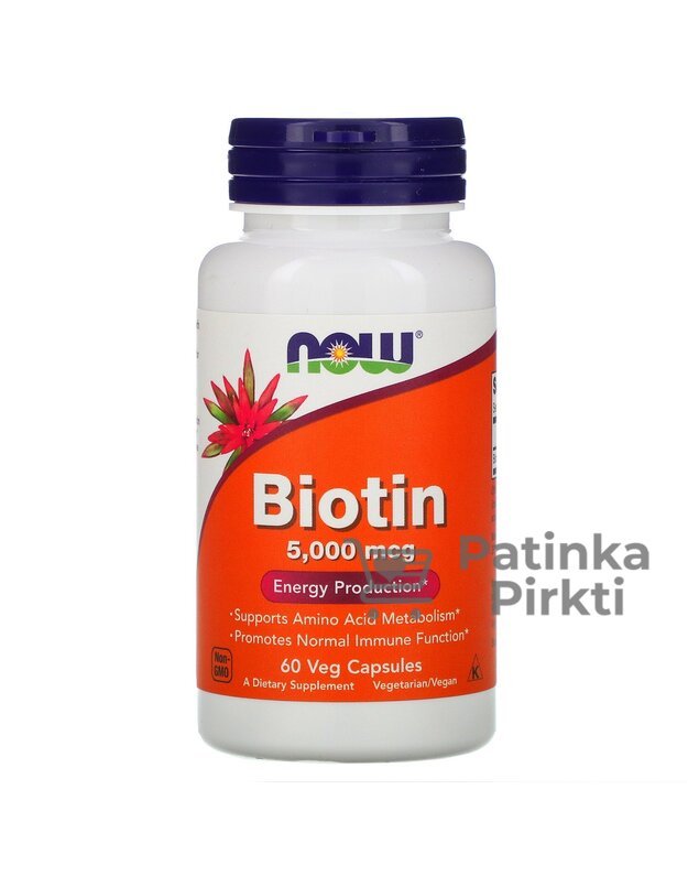 NOW Biotin 5000mcg 60 kaps