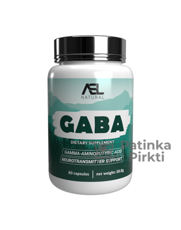 ASL GABA 60 kapsulių po 800 mg