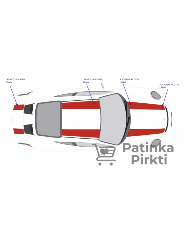 Lipdukas Porsche 911 Stripes Label Decal