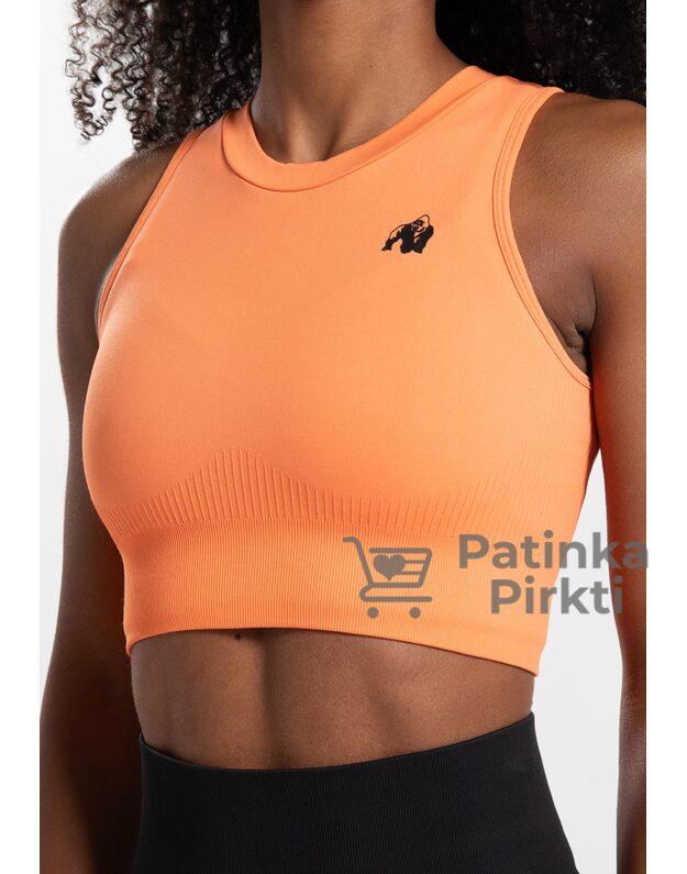 Gorilla Wear Olivia Seamless Crop Top - Peach